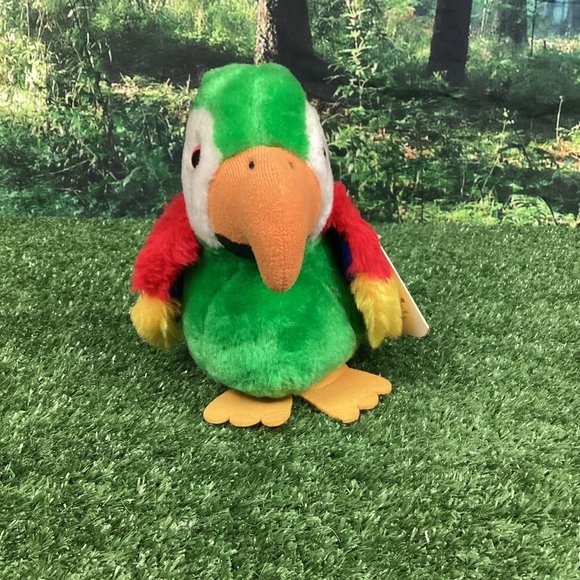 Vintage Cuddle Ups Parrot Mazatlan Jr. Plush Wallace Berrie - Picture 1 of 10